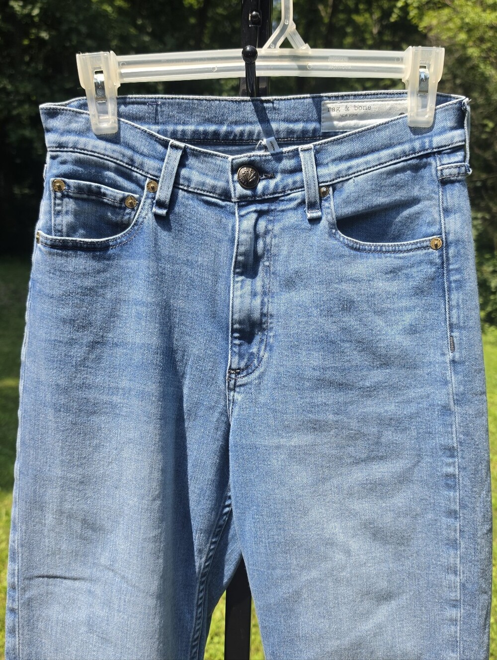 Rag & Bone Harlow Mid-Rise Ankle Straight Jeans Jalen Size 26 - Picture 2 of 11